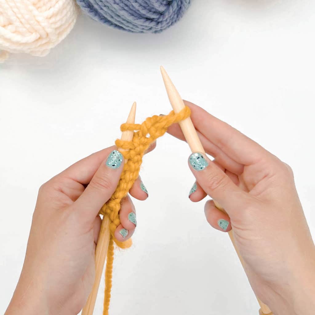 How To Knit Stitch for Beginners - Step 5