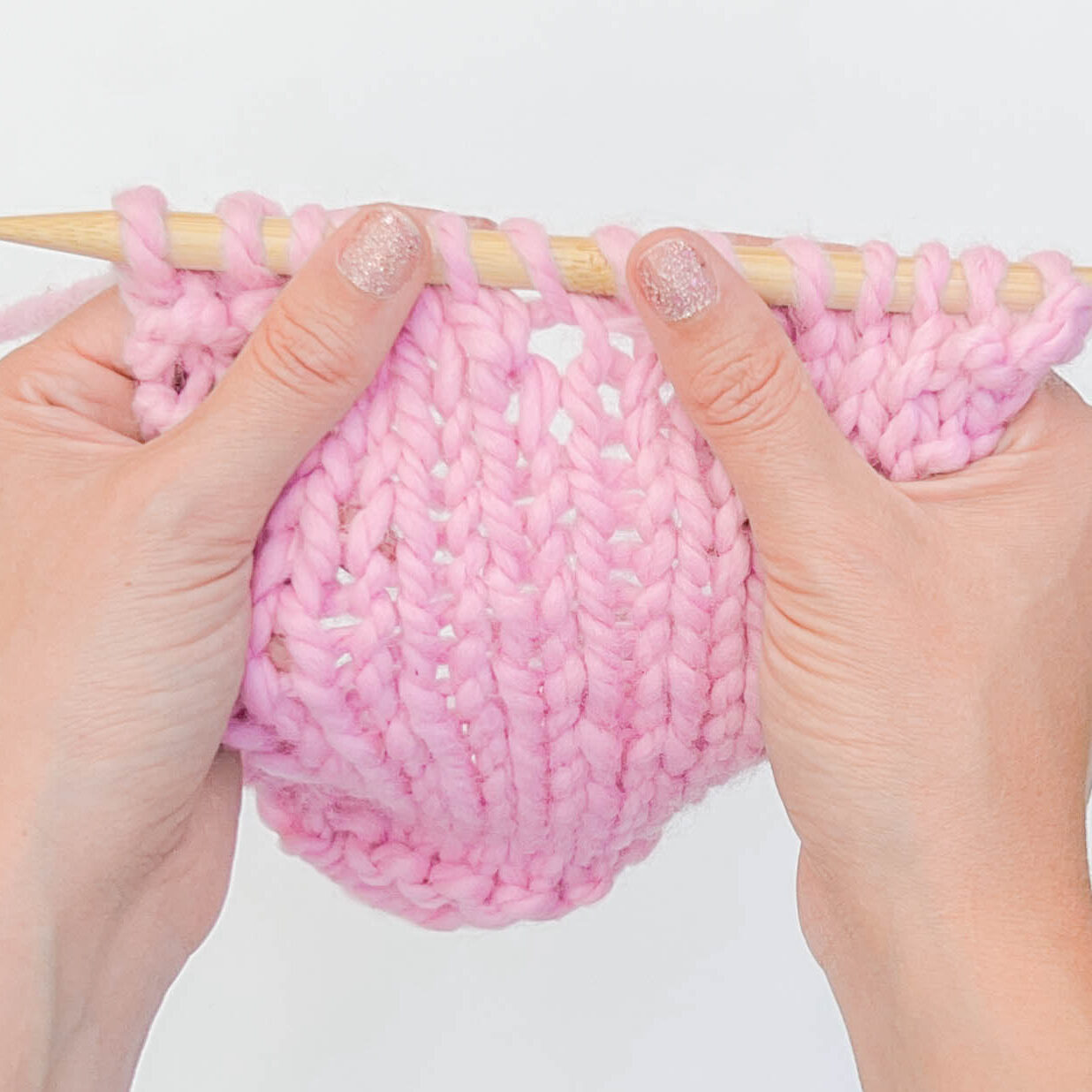 Yarn Over on a knit row - Step 4