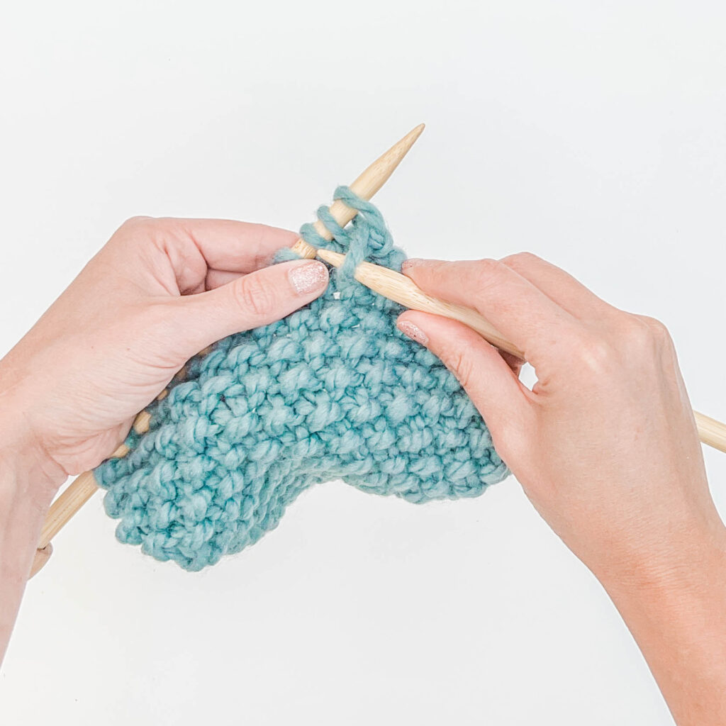 Seed Stitch - knit step 2