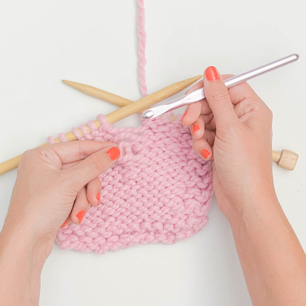 How to fix a dropped stitch - Purl Stitch Step 4