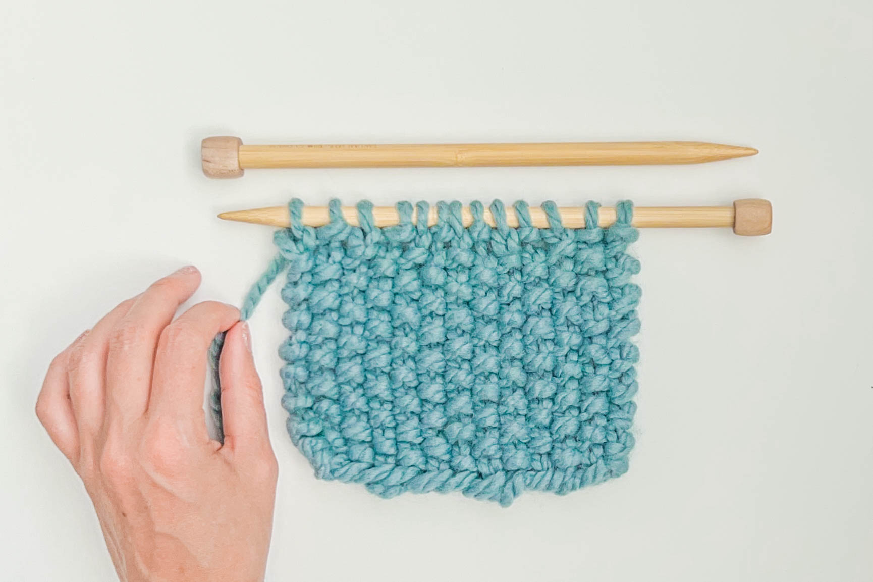 Knit stitch, Knitting