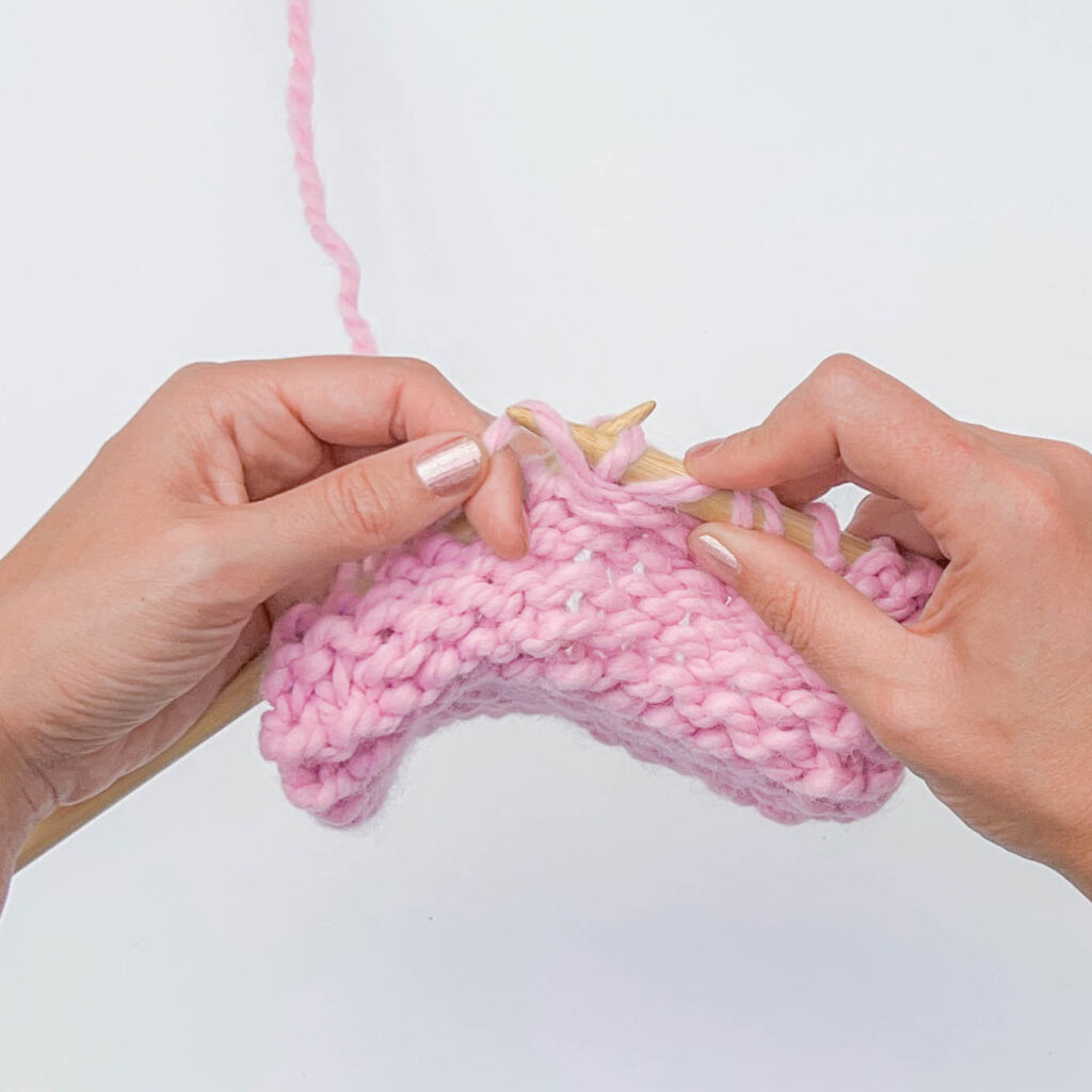 PFB knitting increase: Step 5