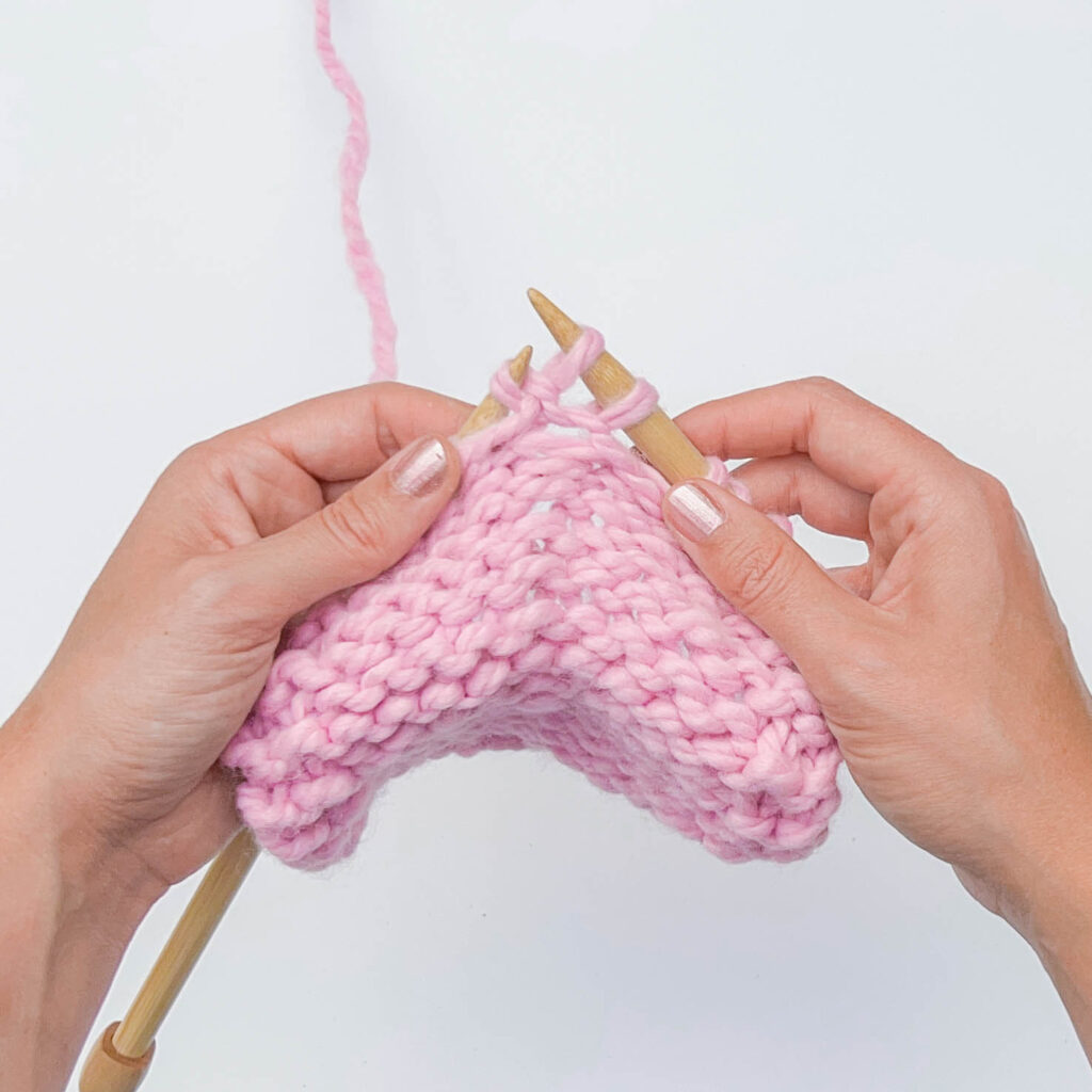 PFB knitting increase: Step 6