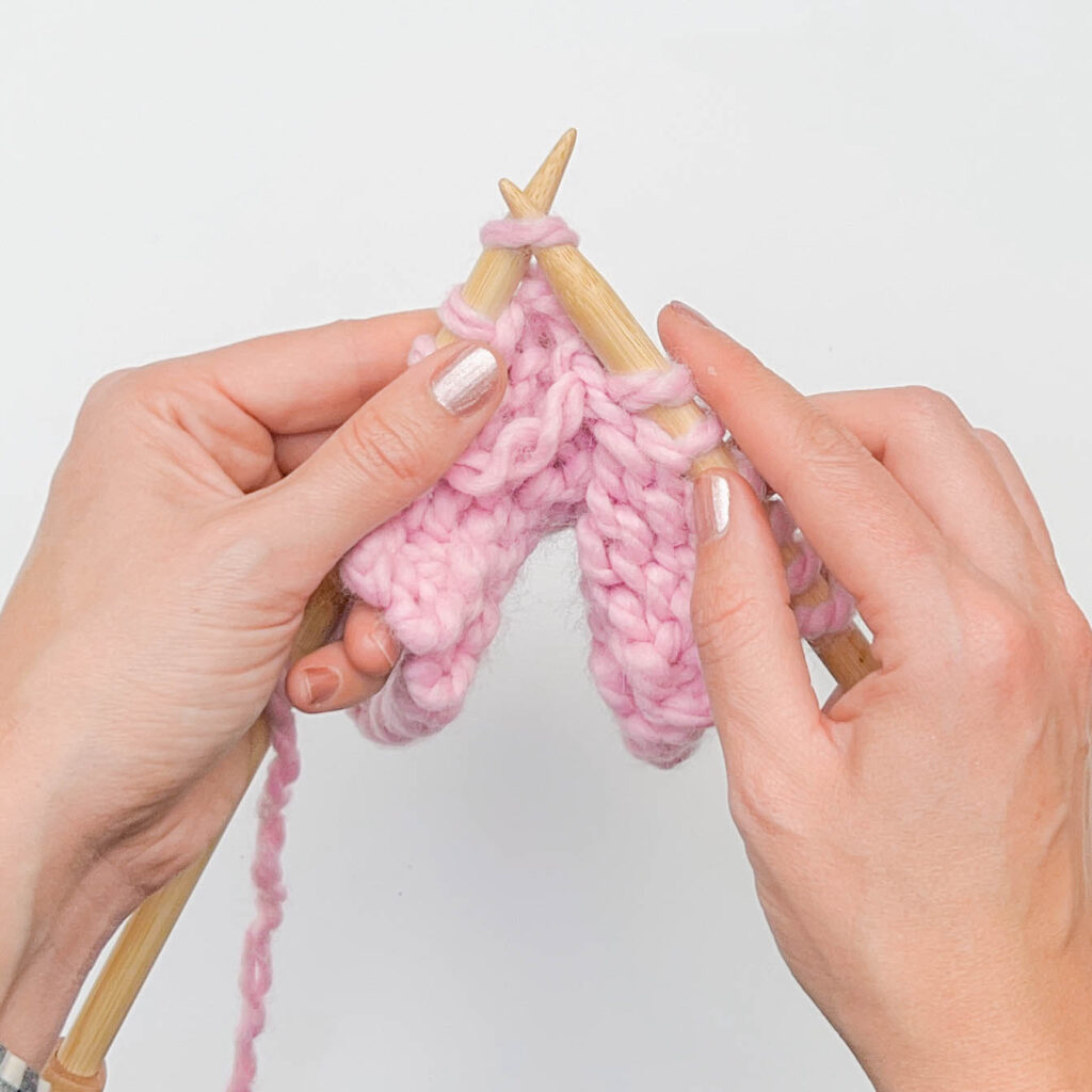 SSP Knitting Decrease: Step 1