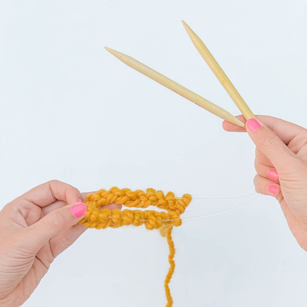 Magic loop knitting - Step 1