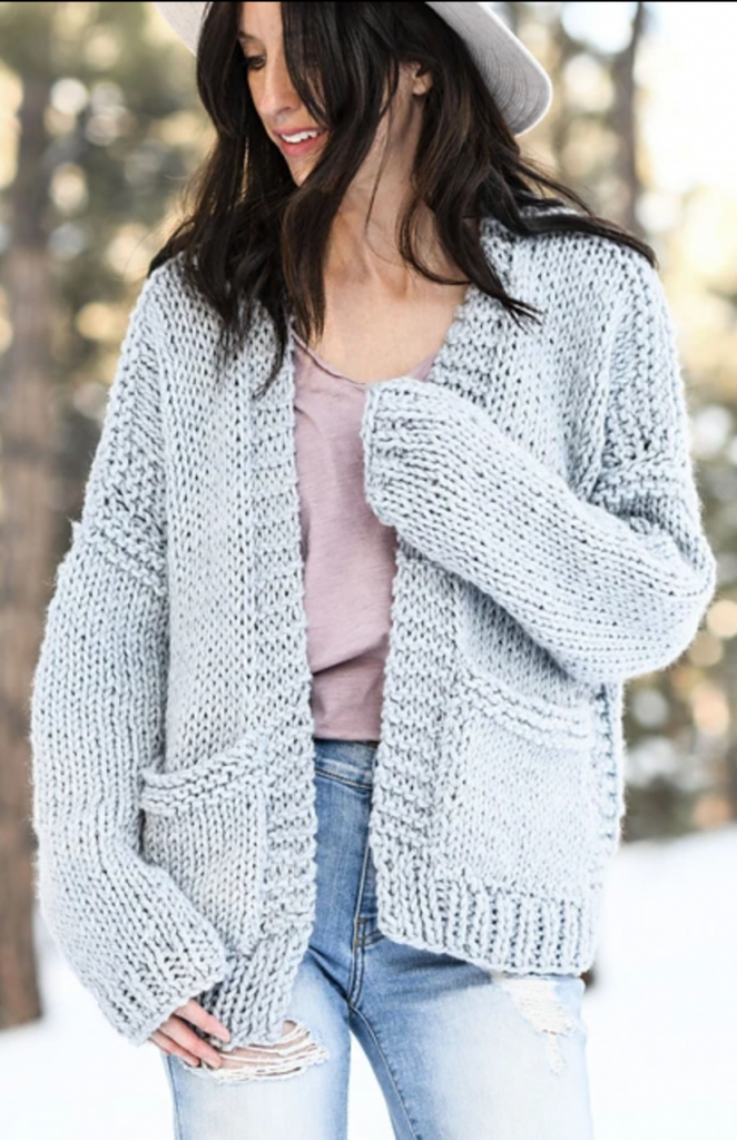 Chunky Knit Cardigan Pattern [FREE 10 Easy Projects!]