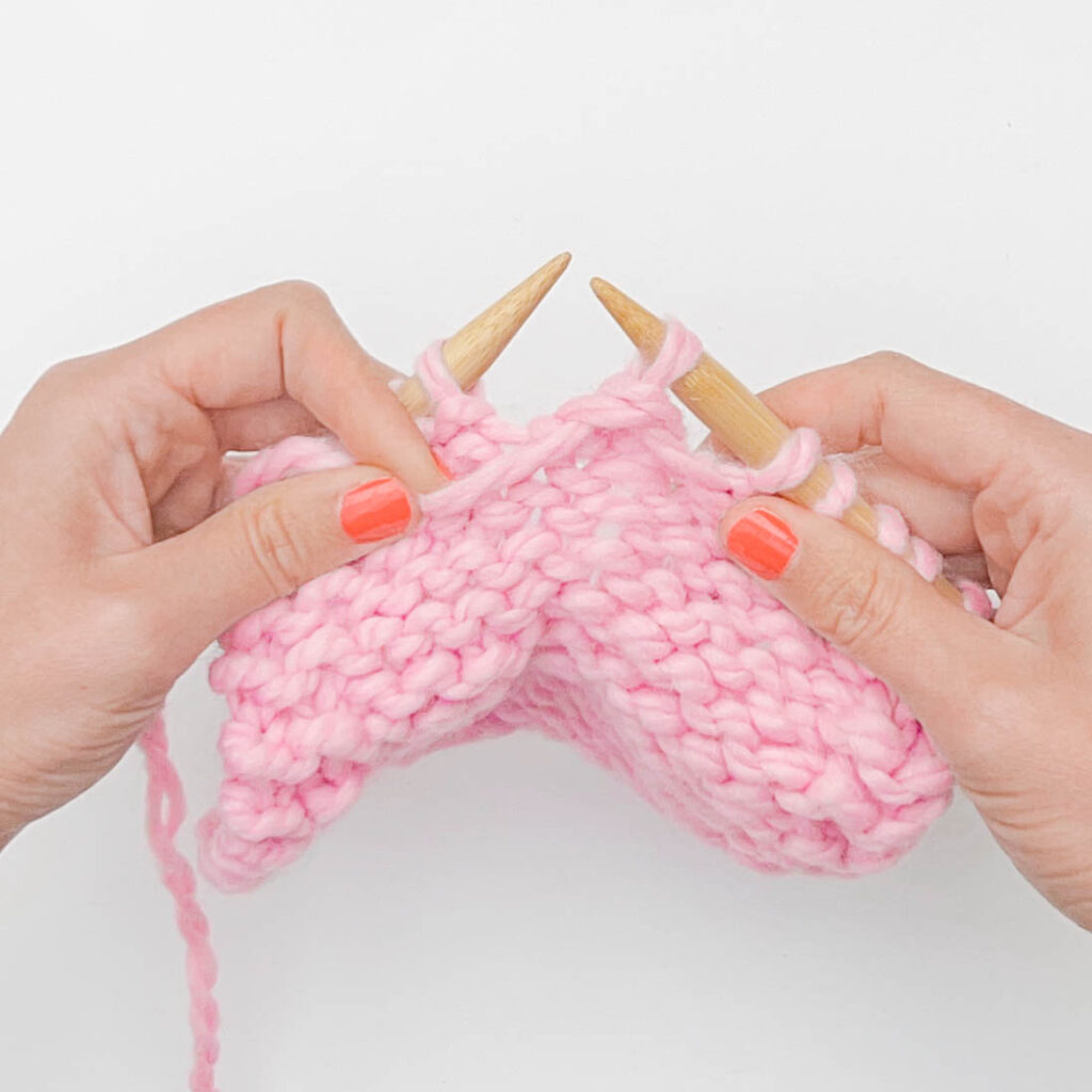 P2tog Knitting Decrease: Step 4