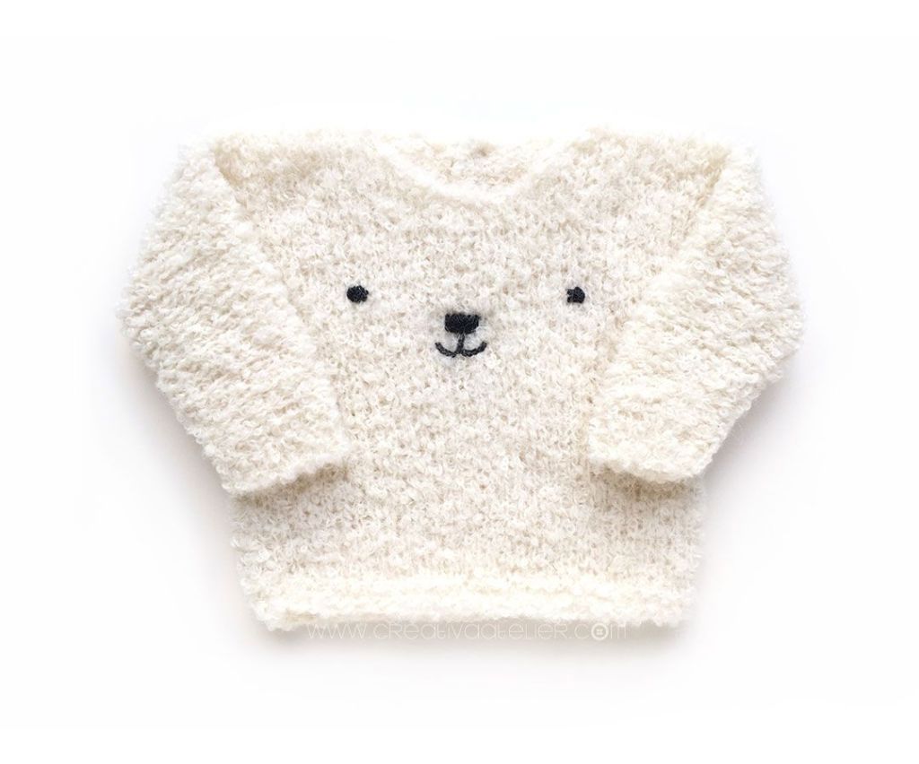 Teddy Bear Sweater - Baby Knitting Patterns