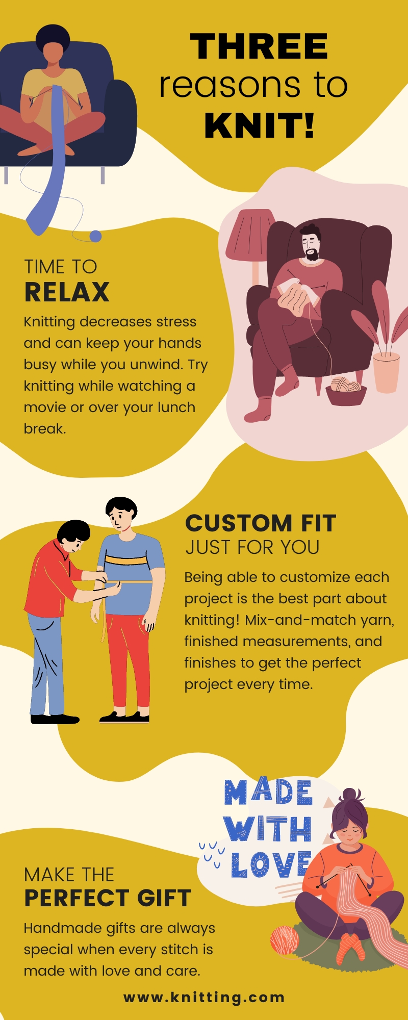 Learn how to knit - Three Reasons 