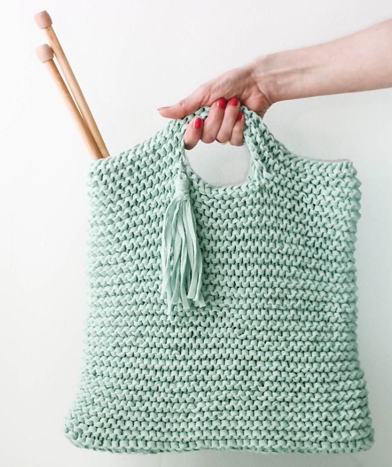 Knit Tote Bag Pattern - Rheinpack