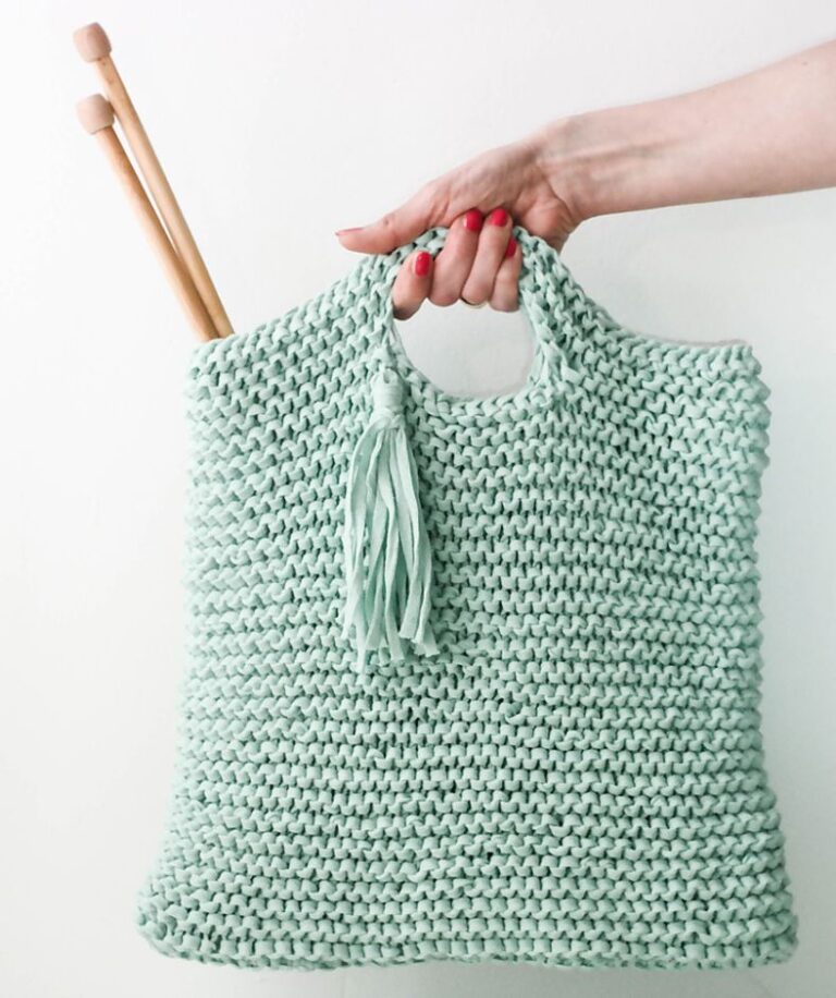 Easy Knit Tote Bags [10 FREE Patterns]