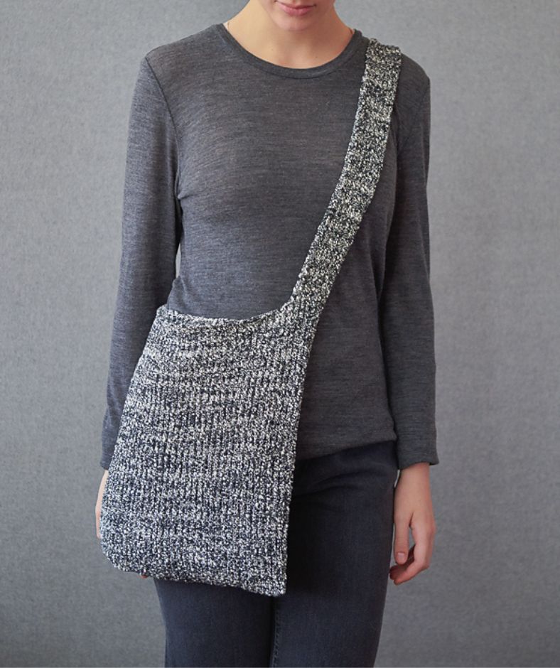 Soft Grey Jersey Knit Pattern Tote Bag