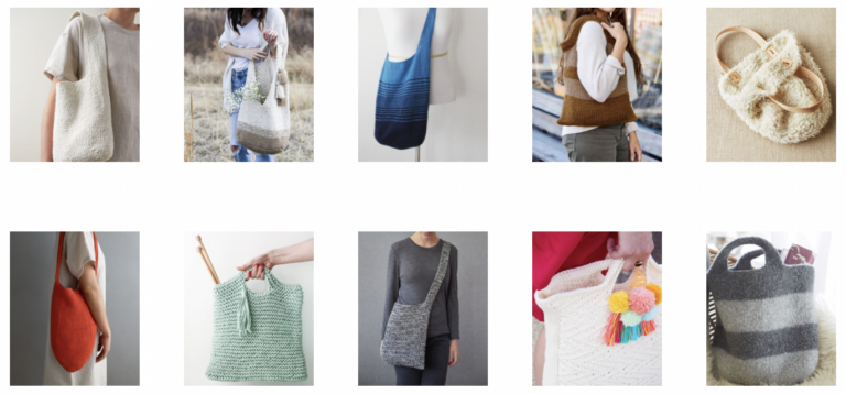 Knit Tote Bags - Free Patterns Round Up Main Image