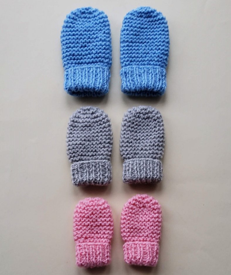 Easy Garter Stitch Baby Mittens - Mittens Knitting Pattern Free