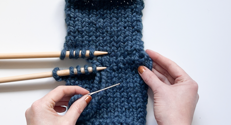 Image of how to do the kitchener stitch