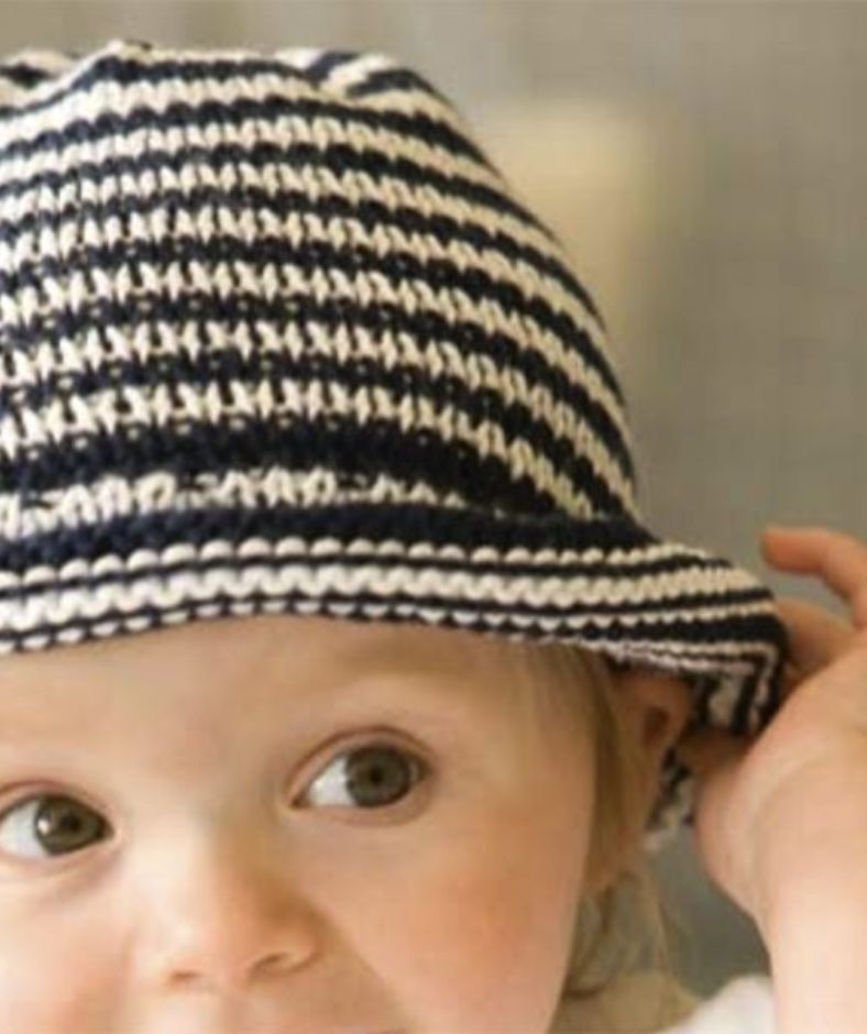 Knit bucket hat pattern - knitted baby bucket hat
