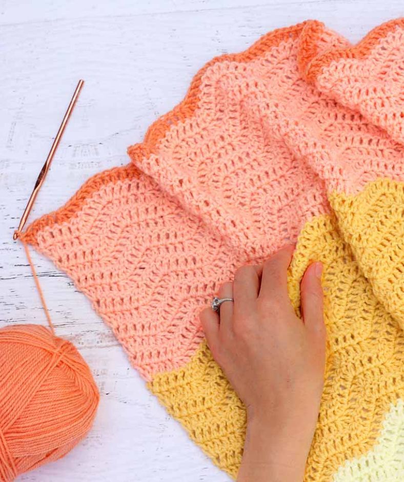 Baby Blanket Crochet Pattern - Warm Welcome Baby Blanket in progress