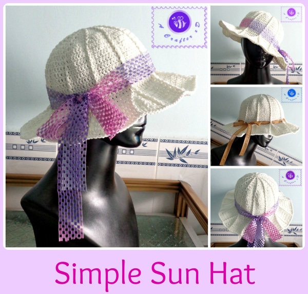 Image of the Simple Sun Hat pattern.