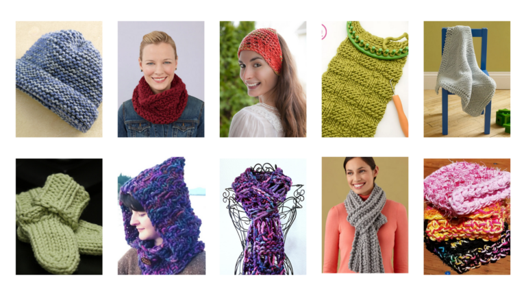 Images of free loom knitting patterns.