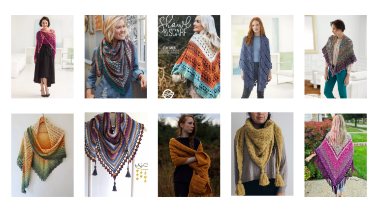 Images of stunning free crochet shawl patterns.