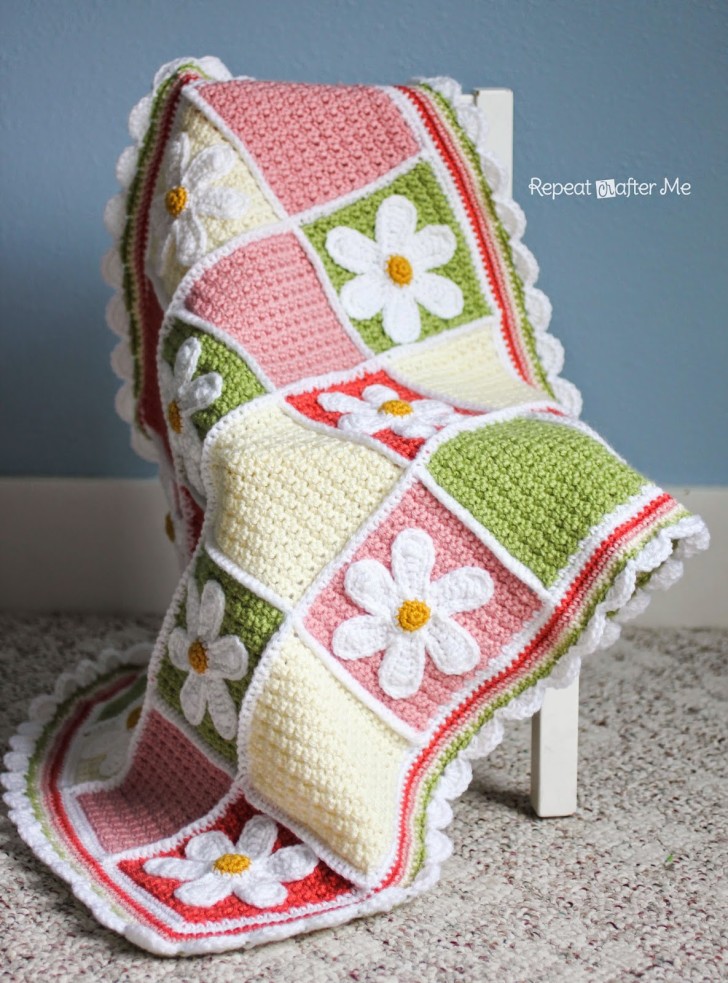 Free crochet afghan patterns: The Daisy Afghan