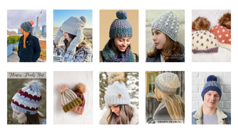 Easy Crochet Hat Patterns for the Winter!