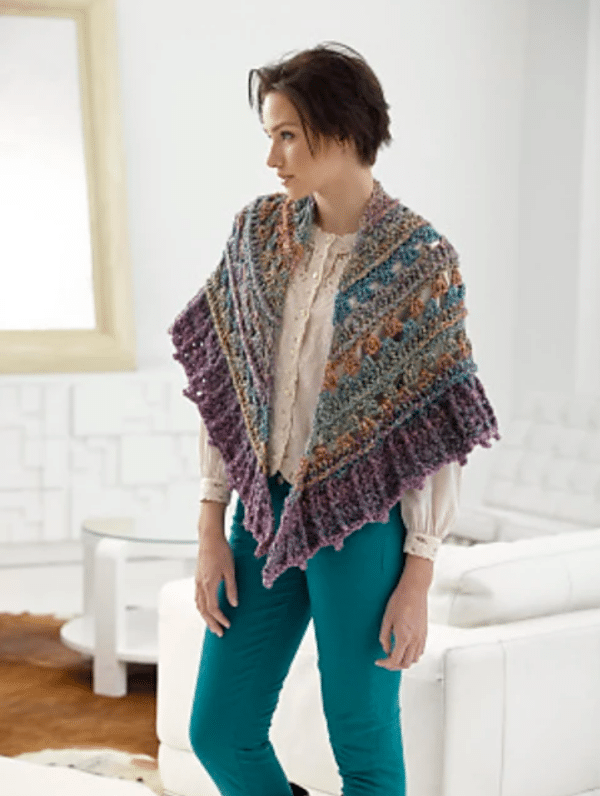 Free crochet shawl patterns: Falling Water Shawl pattern