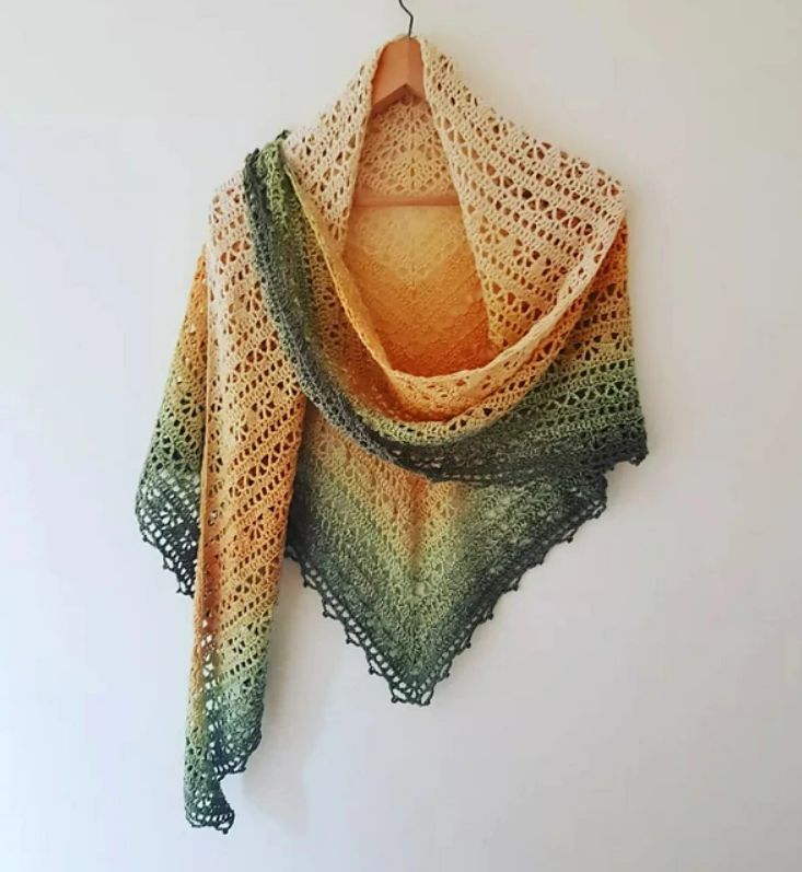 Free crochet shawl patterns: the Awakening Shawl pattern.