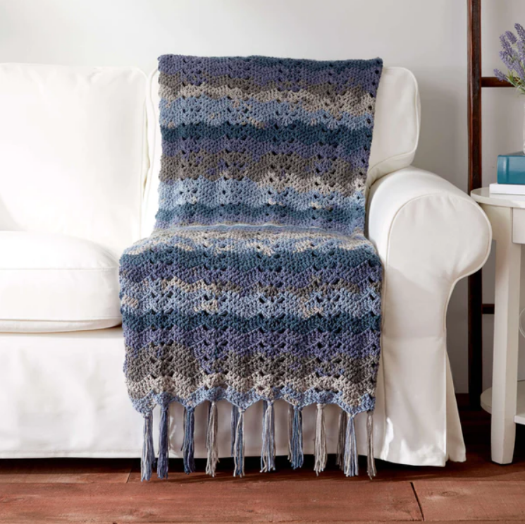 Ocean Waves Crochet Blanket