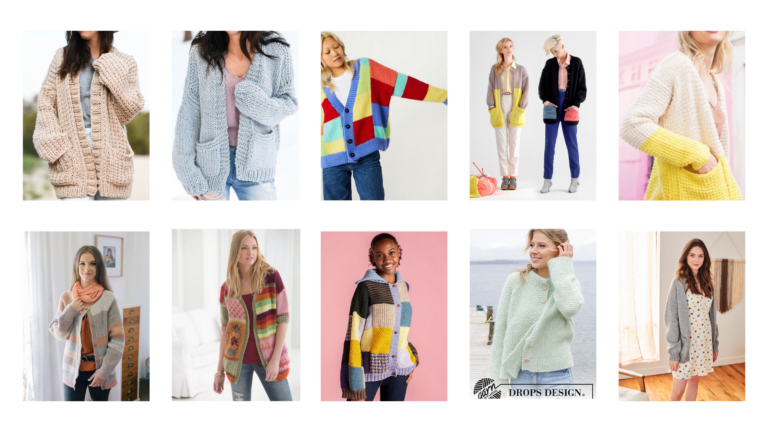 Knitted cardigan patterns for fall 2023!
