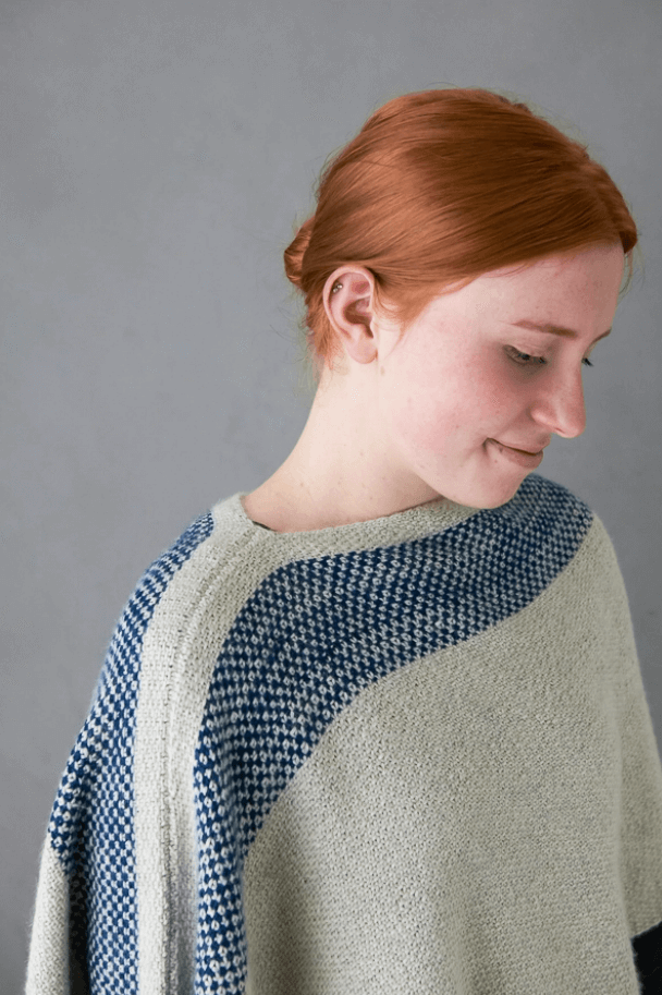 Quail Ridge Poncho – Knitting Pattern for V-Neck Poncho with Honeycomb  Cables - Knits 'N Knots