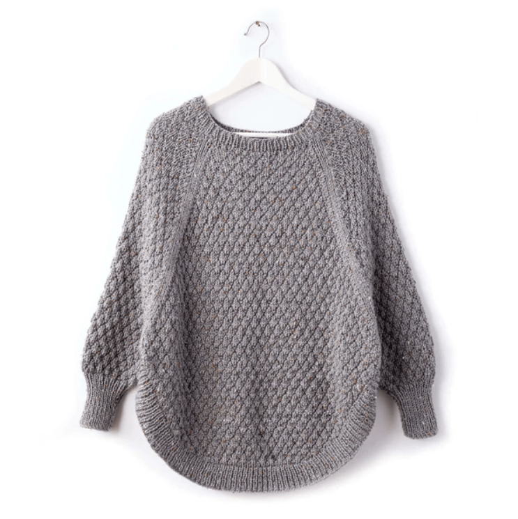 CARON GREAT CURVES KNIT PONCHO