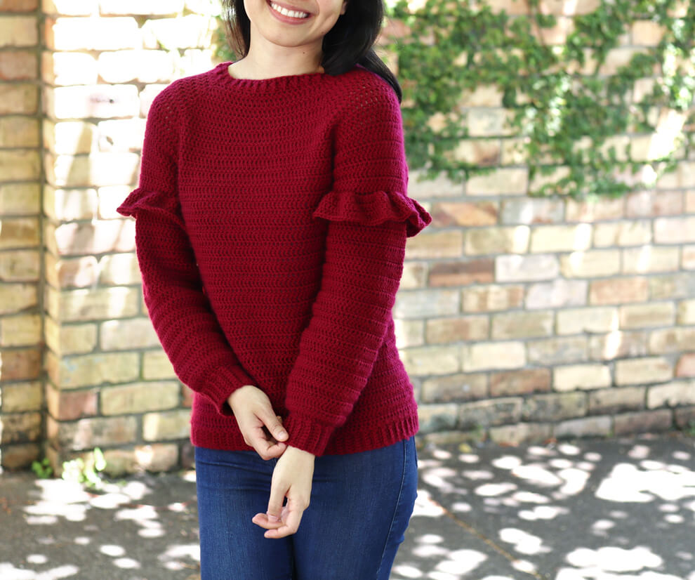 Holly Berry Ruffle Sweater