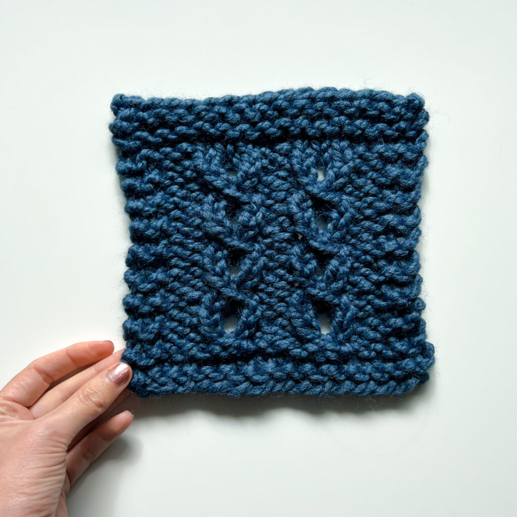How to block knitting - a blocked swatch