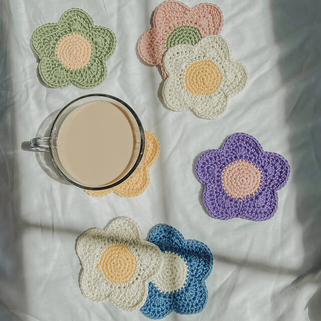 Beginner-Friendly Daisy Flower Coaster