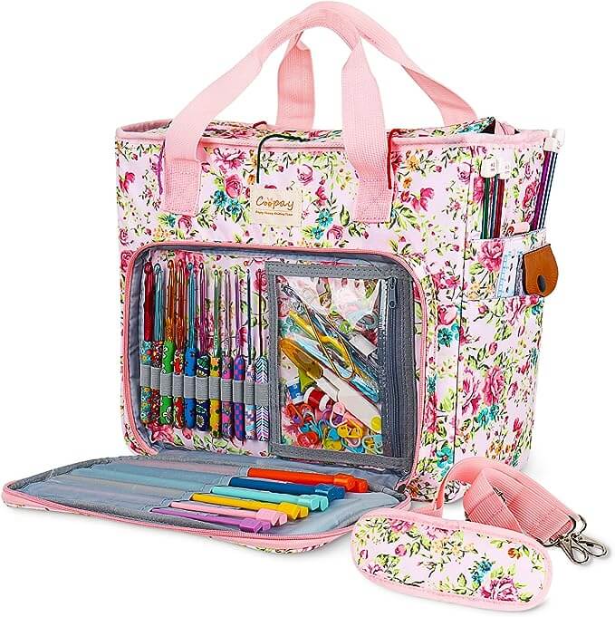 Coopay Large Crochet Bag Knitting Bags and Totes Organizer