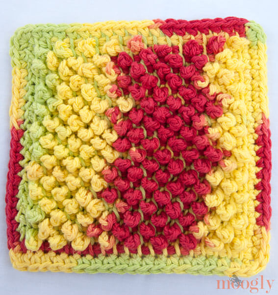 Tunisian Pebbles Dishcloth