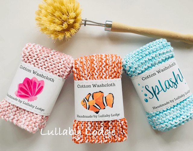 Splashtime Knitted Washcloths