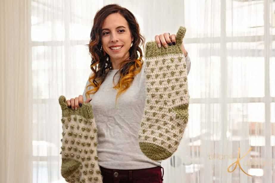 Polka Dot Stocking Knit