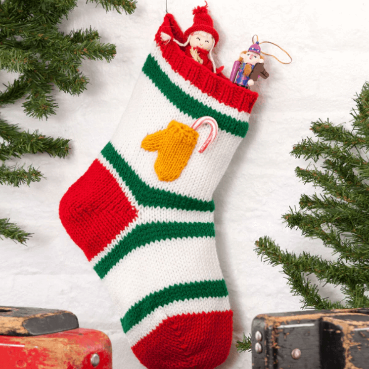 Holiday Stocking with Mitten Pocket