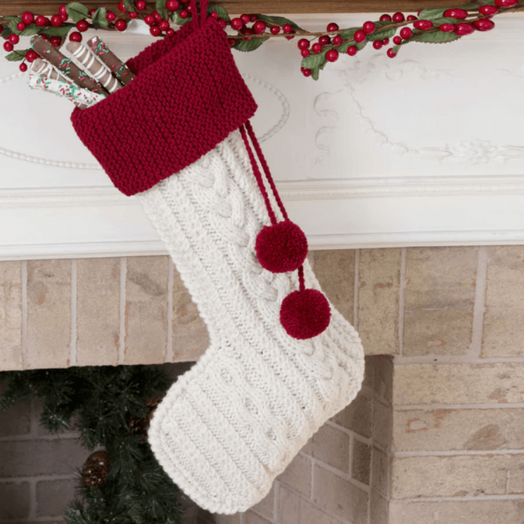 Knit Cable Stocking