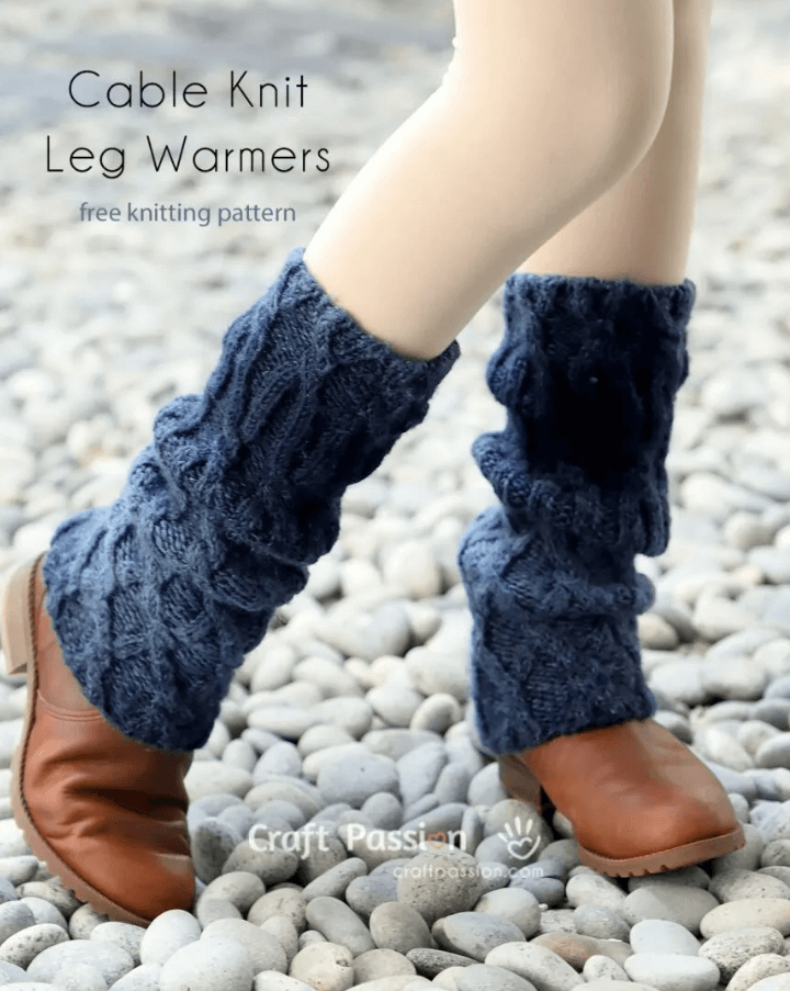 Cable Knit Ombre Leg Warmers