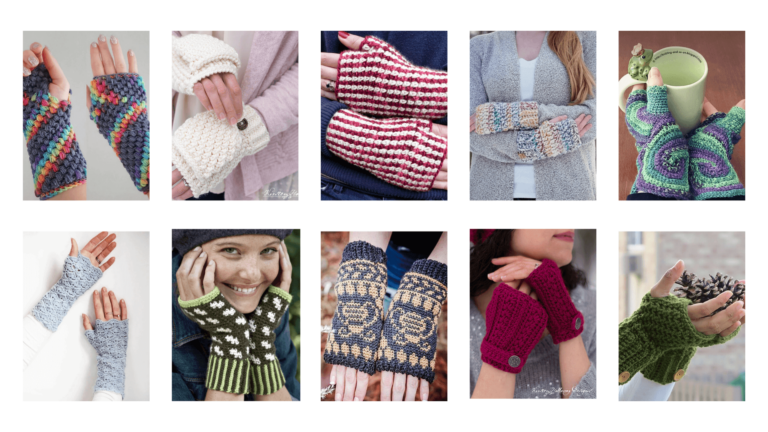 Fingerless gloves crochet patterns