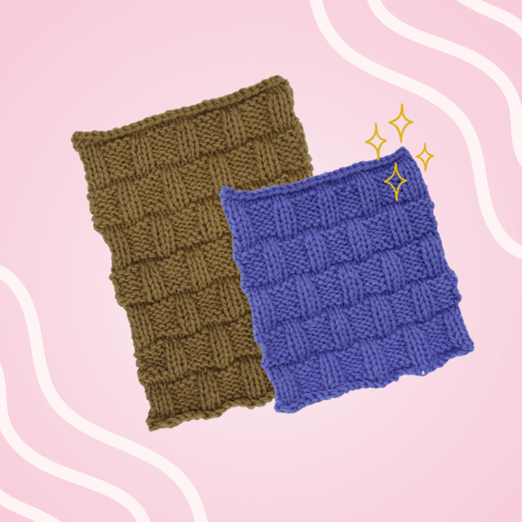 Knit basket weave pattern for beginners!