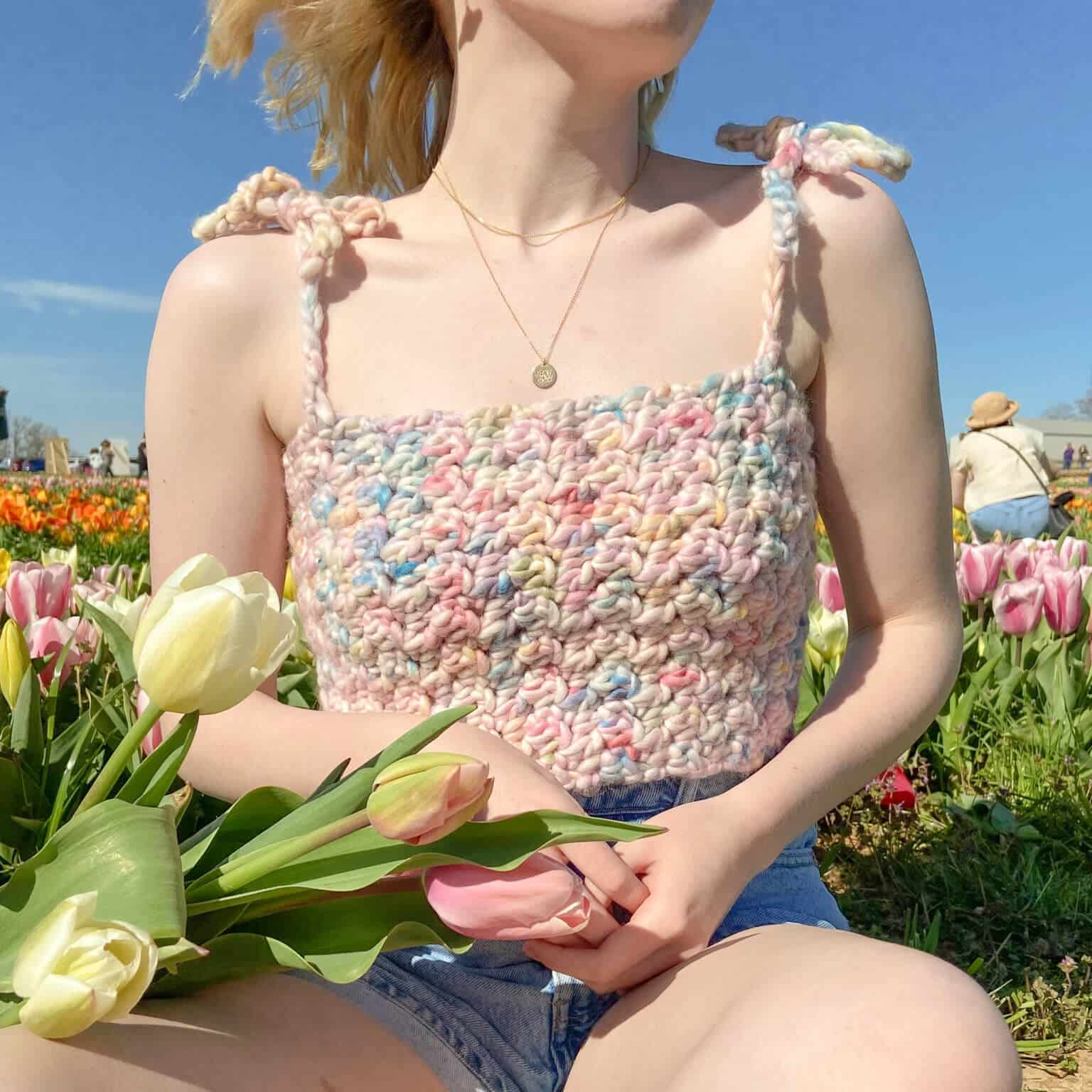 Beginner-Friendly Crochet Tie Tank Top