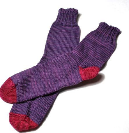 Loom Knit Heels and Toes Crew Socks