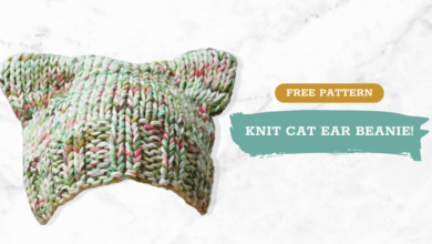 Cat beanie knitting pattern