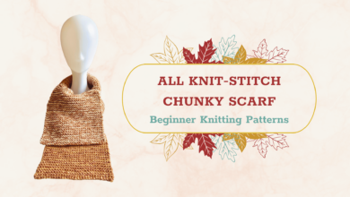 beginner knit scarf pattern