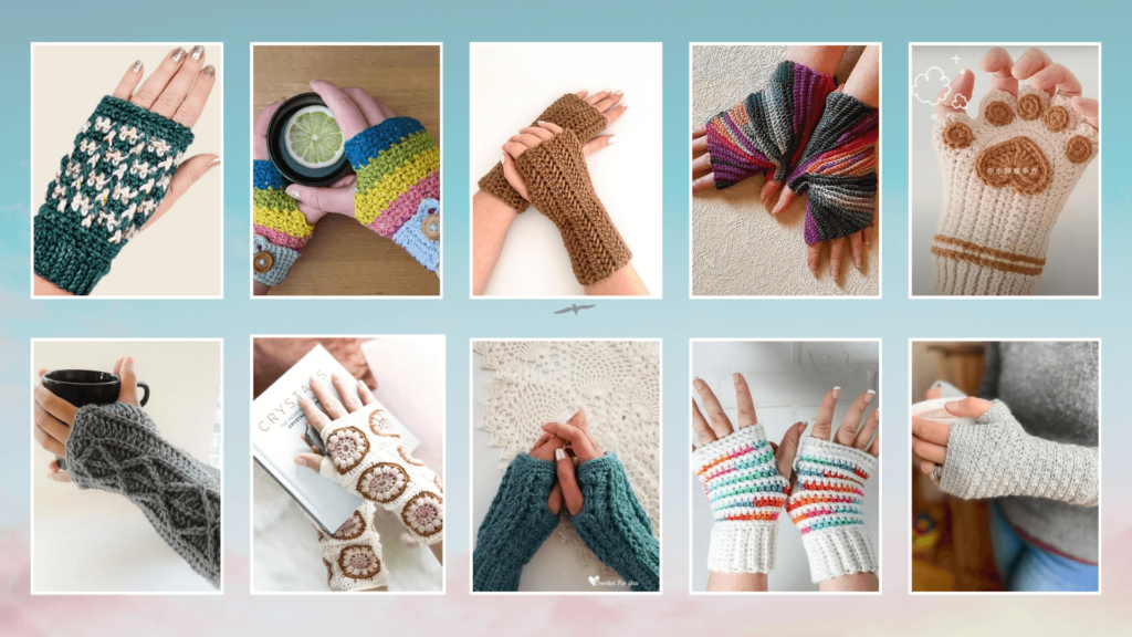 Crochet fingerless gloves