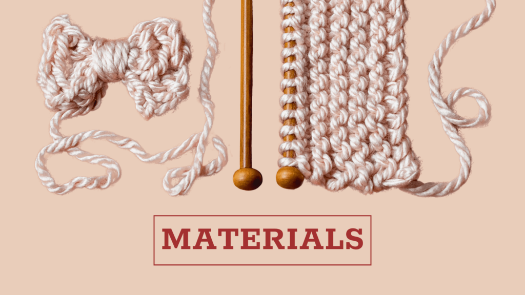 How to knit a blanket: Materials